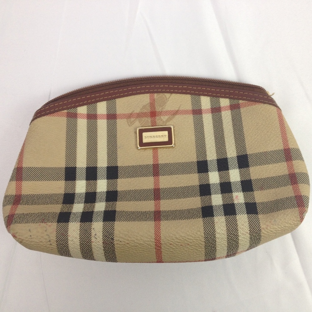 Vintage Burberry cosmetic bag